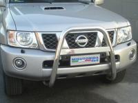 Защита бампера передняя.  	 Nissan 	 Patrol (2004-2008)