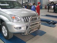 Защита переднего бампера (кенгурин) мини d 60 Toyota (тойота) Land Cruiser (круизер) (ленд крузер) 120 Prado 2003-2010