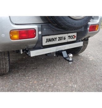 Фаркоп (оцинкованный, надпись Jimny, шар E нерж.) для Suzuki Jimny III рест. (2012-2018)