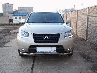 Передняя защита волна Ф60 Hyundai Santa Fe (2010-)