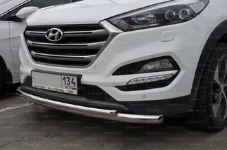 Защита переднего бампера двойная Hyundai Tucson (2016-)