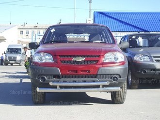 Защита переднего бампера II 60-42 мм Chevrolet Niva (2009-)