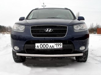 Защита передняя нижняя 60 мм Hyundai Santa Fe (2006-)
