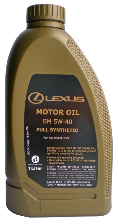 Моторное масло LEXUS Motor Oil Full Synthetic SM SAE 5W-40 (1л)