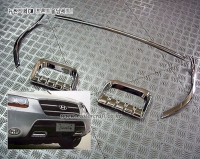 Окантовка передних воздухозаборников бампера  Hyundai  Santa Fe (2006-2010) 