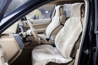      Накидка на передние сиденья автомобиля 2шт из натурального меха (мутон) Note (2005-2014)