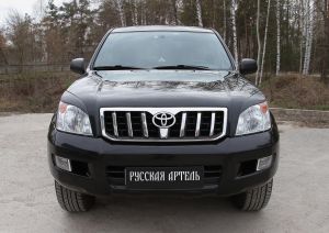 Накладки передних фар компл.-2 шт. Toyota Land Cruiser Prado J120 (2003-2009)