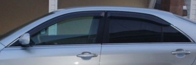 Дефлекторы боковых окон тёмные (4 шт.) Toyota (тойота) Camry (2006-2011) ― PEARPLUS.ru