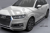 Пороги алюминиевые (Emerald Black) Audi (Ауди) (Ауди) Q7 (2015-) 