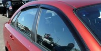 Дефлекторы боковых окон (4 шт., тёмные) . Для седана Chevrolet (Шевроле) Lacetti (лачети) (2008 по наст.) 