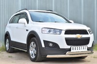 Пороги труба 75х42 овал с проступью Chevrolet (Шевроле) Captiva (каптива) 2013-