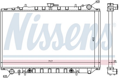 РАДИАТОР 695x400 3, 0 M/A +/-A/C Nissan (ниссан) Maxima (J30) 89-94 ― PEARPLUS.ru