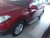 Пороги алюминиевые (Sapphire) Nissan Qashqai +2 (2010 по наст.)