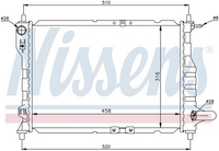 РАДИАТОР 458x317 M +/-AC 0, 8/1, 0 Chevrolet (Шевроле) Spark 2005-