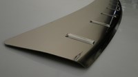 Накладка на задний бампер профилированная с загибом (нержавеющая сталь) ,  (2011-) , к-кт 1шт,  (NEW) SSANG YONG KORANDO III