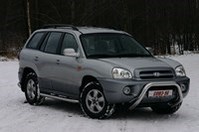 Защита переднего бампера (кенгурин) мини d 76 низкая Hyundai (хендай) Santa Fe (санта фе) I 2000-2012 Classic SKU:359431qe