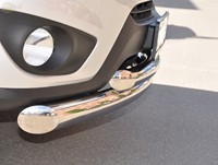 Защита бампера передняя из нержавеющей стали. 76мм/63 (дуга) Hyundai (хендай) Santa Fe (санта фе) (2010 по наст.) 