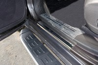 Накладки на пороги (зеркало)  (комплект 4 шт) Jeep (джип) Cherokee (чероки) 2014 (Traihawk) 