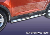 Пороги d76 с проступями Kia (киа) Sportage (Спортаж) R (2010 по наст) 