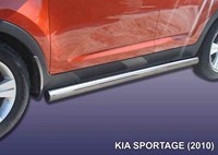 Пороги d76 труба Kia (киа) Sportage (Спортаж) R (2010 по наст) 