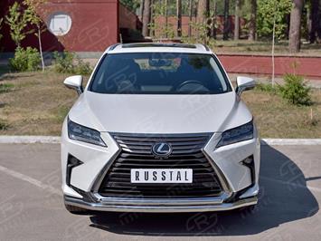 Защита переднего бампера d63 секция-d42 дуга LEXUS RX200t 2015- 