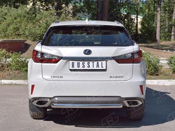 Защита заднего бампера d63 дуга LEXUS RX200t 2015- 