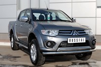 Пороги труба 120х60 овал с проступью MITSUBISHI L200 2014- 