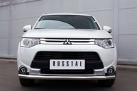 Защита переднего бампера d63 (секции) Mitsubishi (митсубиси) Outlander (оутлендер) 2014-