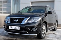 Пороги труба d63 (вариант 3) NISSAN Pathfinder 2014- 