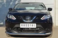 Защита переднего бампера d63 (секции) Nissan (ниссан) Qashqai (кашкай +2) (кашкай) 2014-