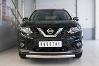 Защита переднего бампера d75х42 (дуга) Nissan (ниссан) X-Trail 2015