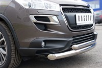 Защита бампера передняя из нержавеющей стали. 76мм/63 (дуга) Peugeot (пежо) 4008 (2012 по наст.) 