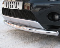 Защита бампера передняя из нержавеющей стали. 76мм (дуга) Peugeot (пежо) 4007 (2010 по наст.) 
