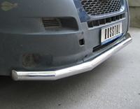Защита бампера передняя из нержавеющей стали. 63мм (3 секции) Peugeot (пежо) BOXER (2006 по наст.) 