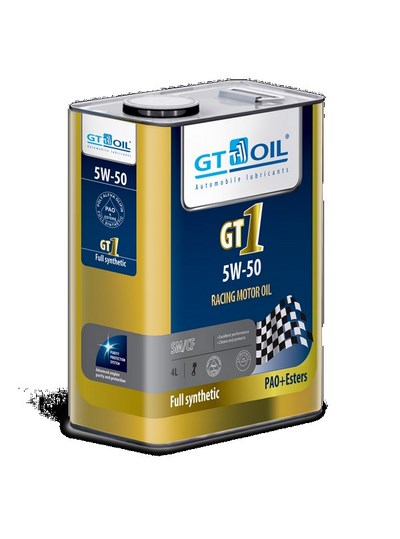 Моторное масло для бензиновых и дизильных двигателей GT 1  (Синтетика
PAO + Esters)  5W-50 (4л) 