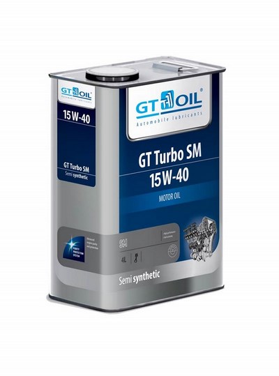 Моторное масло для бензиновых двигателей GT Turbo SM  (П/синтетика)  15W-40 (4л) ― PEARPLUS.ru