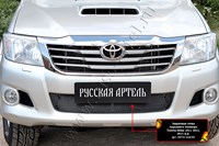 Защитная сетка переднего бампера Toyota (тойота) Hilux 2013-н.в.