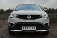 Защита переднего бампера d63 (секции) SSANG YONG ACTYON 2014-