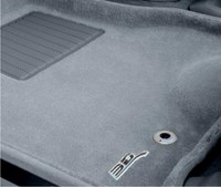 Коврики салона текст.VW Touareg (туарег) 2011-> (2-х зон. климат-контроль) LINER 3D VIP с бортиком серые