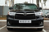 Защита переднего бампера d63 (секции) Toyota (тойота) Highlander 2014-