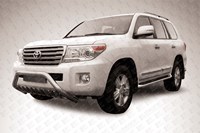 Кенгурятник d76 низкий широкий с ЗК  TOYOTA LAND CRUISER 200 (2013) 