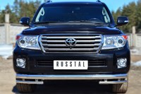 Защита переднего бампера d76 (секции) d42 (уголки) Toyota (тойота) Land Cruiser (круизер) (ленд крузер) 200. 2012-