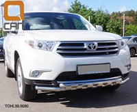 Защита переднего бампера Toyota (тойота) Highlander (2010-2013) d 60/60