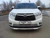 Защита передняя нижняя (овальная (с ходовыми огнями) ) 75х42 мм Toyota (тойота) Highlander 2014