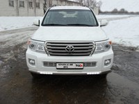 Защита передняя нижняя (длинная (с ходовыми огнями) ) 75х42 мм Toyota (тойота) Land Cruiser (круизер) (ленд крузер) 200 2012