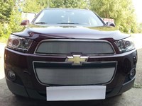 Защита радиатора Chevrolet (Шевроле) Captiva (каптива) 2012-2013 (2 шт) chrome