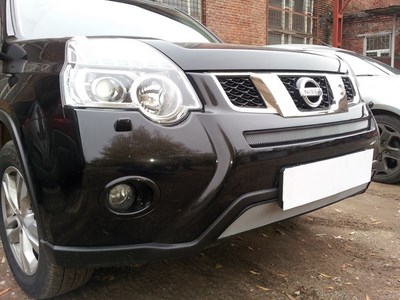 Защита радиатора Nissan (ниссан) X-Trail 2011-2014 chrome низ ― PEARPLUS.ru