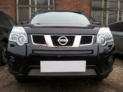 Защита радиатора Nissan X-Trail  2011-2014 chrome верх