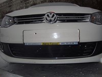 Защита радиатора Volkswagen (фольксваген) Polo, седан 2010- black