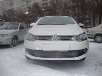 Защита радиатора Volkswagen (фольксваген) Polo, седан 2010- chrome